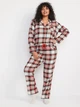 Фланелевая женская пижама Old Navy 1159758925 (Белый/Красный/Черный, XXL) - изображение 6