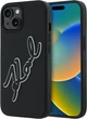 Etui plecki Karl Lagerfeld 3D Rubber Signature do Apple iPhone 15 Black (3666339257545) - obraz 1