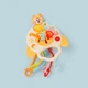 Погремушка-грызунок Yandong Toys Ракета, светлая, 12м+ - изображение 3
