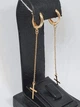 Золотые серьги Крестики. 470613 - изображение 4