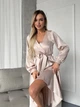 Жіноча сукня міді на запах з V-подібним вирізом Uaclothes 46-48 Бежевий (like36145-165671350) - изображение 2