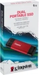 Портативний SSD Kingston 1TB USB 3.2 Gen 2 Dual USB-A R1050/W950MB/s - изображение 4