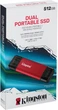 Портативний SSD Kingston 512GB USB 3.2 Gen 2 Dual USB-A R1050/W950MB/s - изображение 4