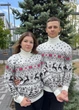 Свитер Christmas Reindeer новогодний унисекс шерстяной M белый (26589) - изображение 1