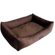Лежак для собак та котів Happy Peppy Sofa Рогожка 45х30 см Коричневий - зображення 1