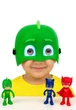 Игровой набор PJ Masks «Герои в масках» Маска Гекко зеленая со светом + 3 фигурки героев 10 см - изображение 1