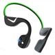 Костные беспроводные наушники Paramita DV68 Open Ear Спортивные Bluetooth наушники с костной проводимостью и влагозащитой IP67 Чёрный с зелёным - изображение 1