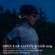 Костные беспроводные наушники Paramita DV68 Open Ear Спортивные Bluetooth наушники с костной проводимостью и влагозащитой IP67 Чёрный с зелёным - изображение 3