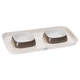 Миски для собак и кошек Ferplast Glam Tray 40х23х5.5 см 0.8 л Коричневые 2 шт. на подносе (71908521) - изображение 1