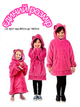 Детский плед худи с капюшоном и рукавами Huggle Pets Hoodie (розовый) (80-140см от 3х до 12 лет), Подушка-игрушка, толстовка детская - изображение 1