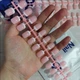 Гелевые типсы для наращивания французским маникюром Mafanails с глянцевые квадрат S 120 шт розово-персиковые с белым френчем (408) - изображение 2
