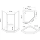 Душова кабіна з низьким піддоном Mixxus LINES SCT01-90x90x198-TR CHROME прозоре скло 6мм (MI6913) - зображення 5