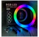 Кільцева RGB лампа 33см Black протиударна для фото та відео зйомки - зображення 4