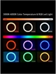 Кольцевая RGB лампа 33см Черная противоударная для фото и видео съемки - изображение 9
