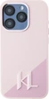 Панель Karl Lagerfeld Silicone Shadow Metal Initial MagSafe для Apple iPhone 15 Pro Max Pink (3666339253097) - зображення 3