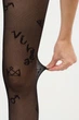 Женские колготки в сетку с принтом Giulia INFLUENCE 40 (2) 4 Black-nero, капроновые с рисунком Джулия - изображение 5