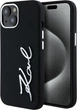 Панель Karl Lagerfeld Silicone Metal Script Logo для Apple iPhone 15 Black (3666339253349) - зображення 1