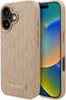 Etui Karl Lagerfeld Hot Stamp Magsafe do Apple iPhone 16 Beige (KLHMP16SPKHPORPE) - obraz 1