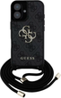 Панель Guess 4G Big Logo Cord Stap Crossbody для Apple iPhone 16 Black (3666339434267) - зображення 2