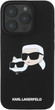 Etui Karl Lagerfeld Silicone Double Heads Print MagSafe do Apple iPhone 16 Pro Black (KLHMP16LSKCHPPLK) - obraz 2