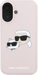 Etui Karl Lagerfeld Silicone Double Heads Print MagSafe do Apple iPhone 16 Pink (KLHMP16SSKCHPPLP) - obraz 2