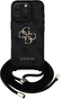 Etui plecki Guess 4G Big Logo Cord Stap Crossbody do Apple iPhone 16 Pro Black (3666339434281) - obraz 2