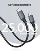Кабель зарядний UGREEN 60W PD USB C to USB C Data Transmission Cable 0.5 м Black (US563) - зображення 6