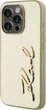Etui plecki Karl Lagerfeld Wrinkled Metal Signature do Apple iPhone 15 Pro Max Golden (3666339255473) - obraz 2