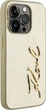 Etui plecki Karl Lagerfeld Wrinkled Metal Signature do Apple iPhone 15 Pro Max Golden (3666339255473) - obraz 4