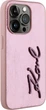 Etui plecki Karl Lagerfeld Wrinkled Metal Signature do Apple iPhone 15 Pro Pink (3666339255602) - obraz 4
