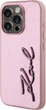 Etui plecki Karl Lagerfeld Wrinkled Metal Signature do Apple iPhone 15 Pro Max Pink (3666339255619) - obraz 2