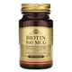 Витамины Solgar Biotin 300 мкг 100 таблеток - изображение 1