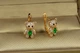 Серьги детские Xuping Jewelry медвежата с зеленым камешком 1,4 см золотистые - изображение 3