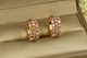 Серьги Xuping Jewelry Фиерия с разноцветными камнями 1,5 см золотистые - изображение 1