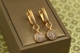 Серьги подвески Xuping Jewelry могнетки с фианитами 3.2 см золотистые - изображение 2