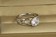 Кольцо Xuping Jewelry обручальное с камнем 8 мм и сердцами по бокам 17 р серебристое - изображение 2