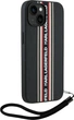 Etui plecki Karl Lagerfeld Saffiano Athleisure Stripes Cord do Apple iPhone 15 Black/Red (3666339254605) - obraz 3