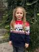Свитер детский Baby Deer теплый зимний новогодний 9-10 лет 134-140 рост синий (26596) - изображение 3