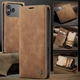 Чохол книжка Caseme з магнітом для iPhone 17 Pro Max коричневий гаманець - зображення 2
