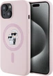 Панель Karl Lagerfeld Silicone Karl&Choupette MagSafe для Apple iPhone 15 Plus Pink (3666339254476) - зображення 1