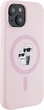 Панель Karl Lagerfeld Silicone Karl&Choupette MagSafe для Apple iPhone 15 Plus Pink (3666339254476) - зображення 4