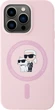 Панель Karl Lagerfeld Silicone Karl&Choupette MagSafe для Apple iPhone 14 Pro Pink (3666339254445) - зображення 3