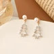 Серьги новогодние Анна Ясеницька "Christmas tree", золотистые, 2,8 см - изображение 3