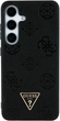 Панель Guess Grained Hot Stamp Peony Pattern Triangle Logo MagSafe для Samsung Galaxy S25 Black (3666339449223) - зображення 3