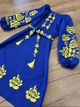 Вишита сукня для дівчинки, УКРАЇНСЬКА КВІТОНЬКА, 9 років (зріст 129-134 см), синя в жовті троянди, (16) - изображение 4