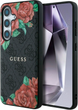 Панель Guess 4G Flowers Print Metal Classic Logo MagSafe для Samsung Galaxy S25 Black (3666339449261) - зображення 1