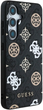 Etui Guess 4G Printed Colored Peony Pattern MagSafe do Samsung Galaxy S25 Black (3666339449322) - obraz 4