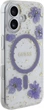 Etui plecki Guess Resin Flowers Glitter MagSafe do Apple iPhone 16 Purple (3666339354251) - obraz 4