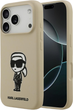 Etui Karl Lagerfeld Silicone Karl Sketch & Logo MagSafe do Apple iPhone 17 Pro Brown (KLHMP17LSKIGROW) - obraz 1