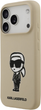 Etui Karl Lagerfeld Silicone Karl Sketch & Logo MagSafe do Apple iPhone 17 Pro Brown (KLHMP17LSKIGROW) - obraz 2
